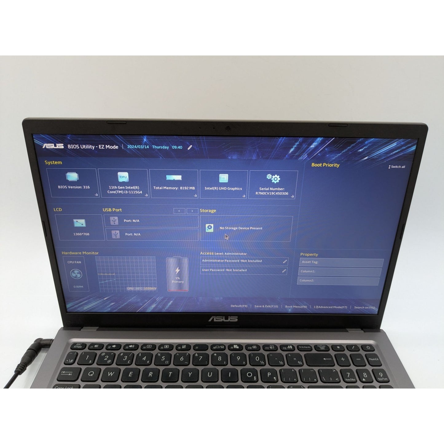 Asus X515EA-BS31-CB 15.6" Display Screen Intel Core i3-1115G4 8GB RAM Laptop