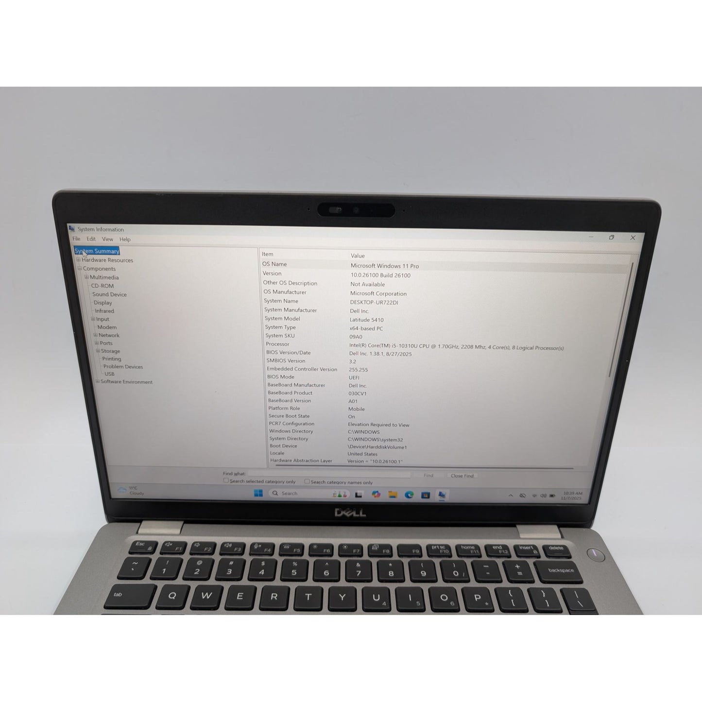 Dell Latitude 5410 14" Touchscreen Intel i5-10310U 32GB RAM 512GB SSD Win 11 Pro