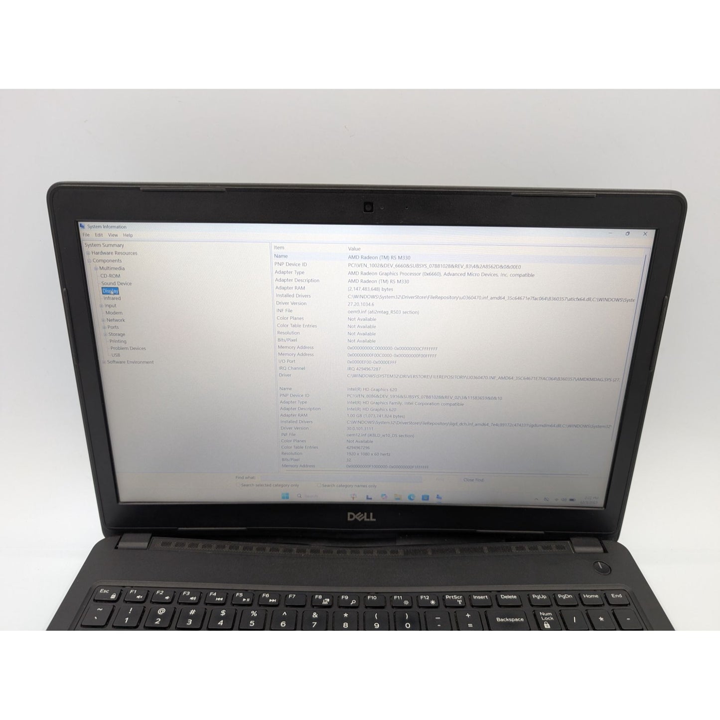 Dell Latitude 3580 15.6" Intel Core i7-7500U 16GB RAM 500GB SSD Windows 11 Pro