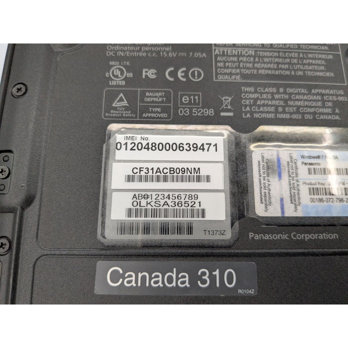 Panasonic Toughbook CF-31 Intel Core i5-520M 13.1" Screen 4GB RAM 2.40GHz Laptop