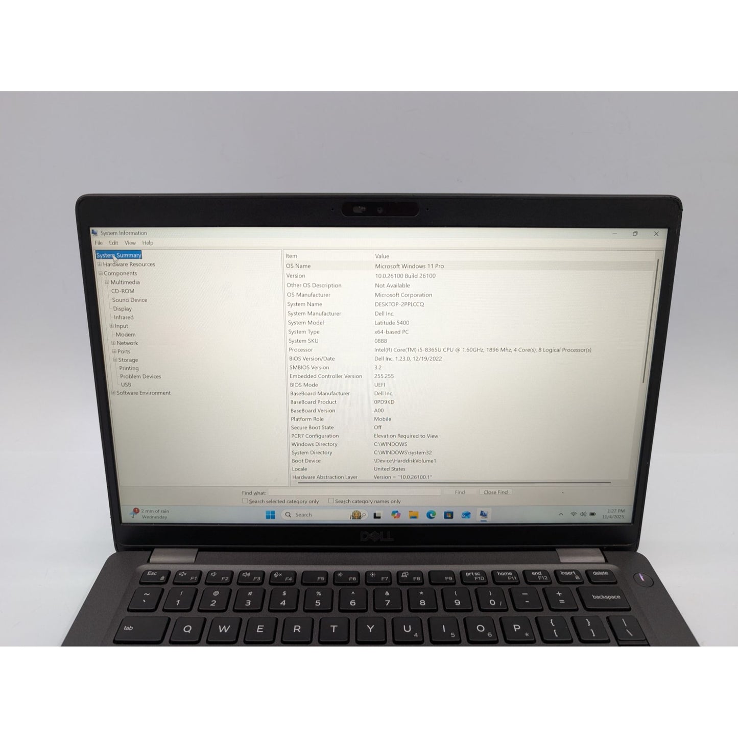 Dell Latitude 5400 Intel i5-8365U 14" Touchscreen 16GB RAM 256GB SSD Win 11 Pro