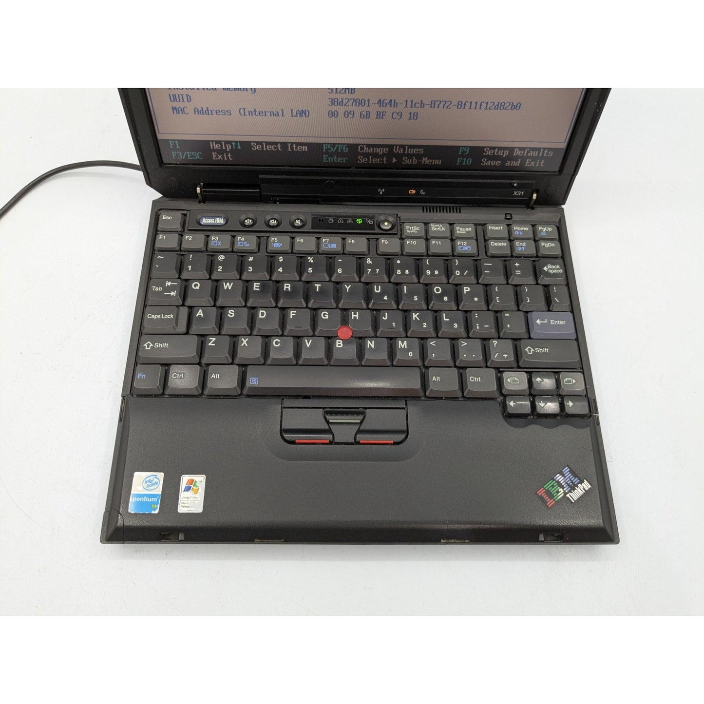 IBM ThinkPad X31 12.1" Display Intel Pentium M 1.40 GHz 512MB RAM Black Laptop