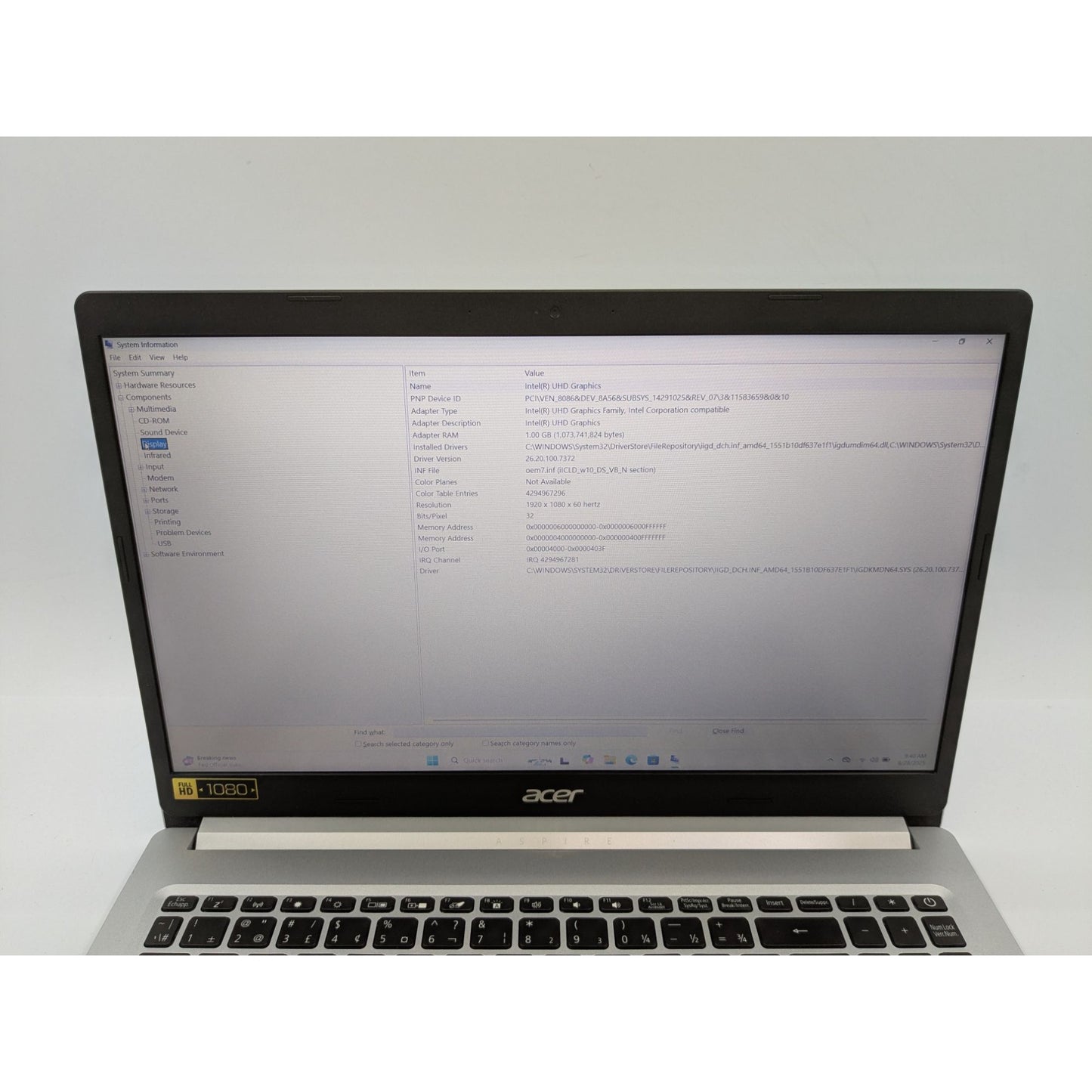 Acer Aspire 5 A515-55-59YS 15.6" Intel i5 10th Gen 20GB RAM 512GB SSD Win11 Home
