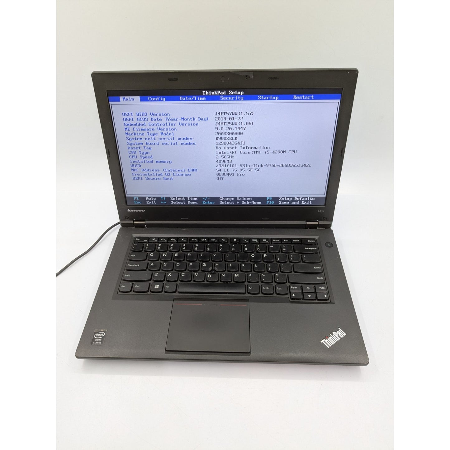 Lenovo ThinkPad L440 14" Display Intel Core i5-4200M 2.50GHz 4GB RAM Windows 8 Pro