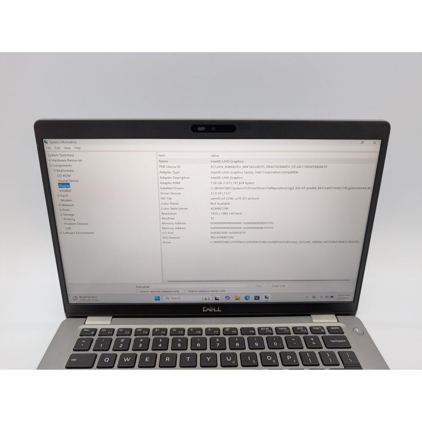 Dell Latitude 5410 14" Touch Intel Core i5-10310U 512GB SSD 32GB RAM Win 11 Pro