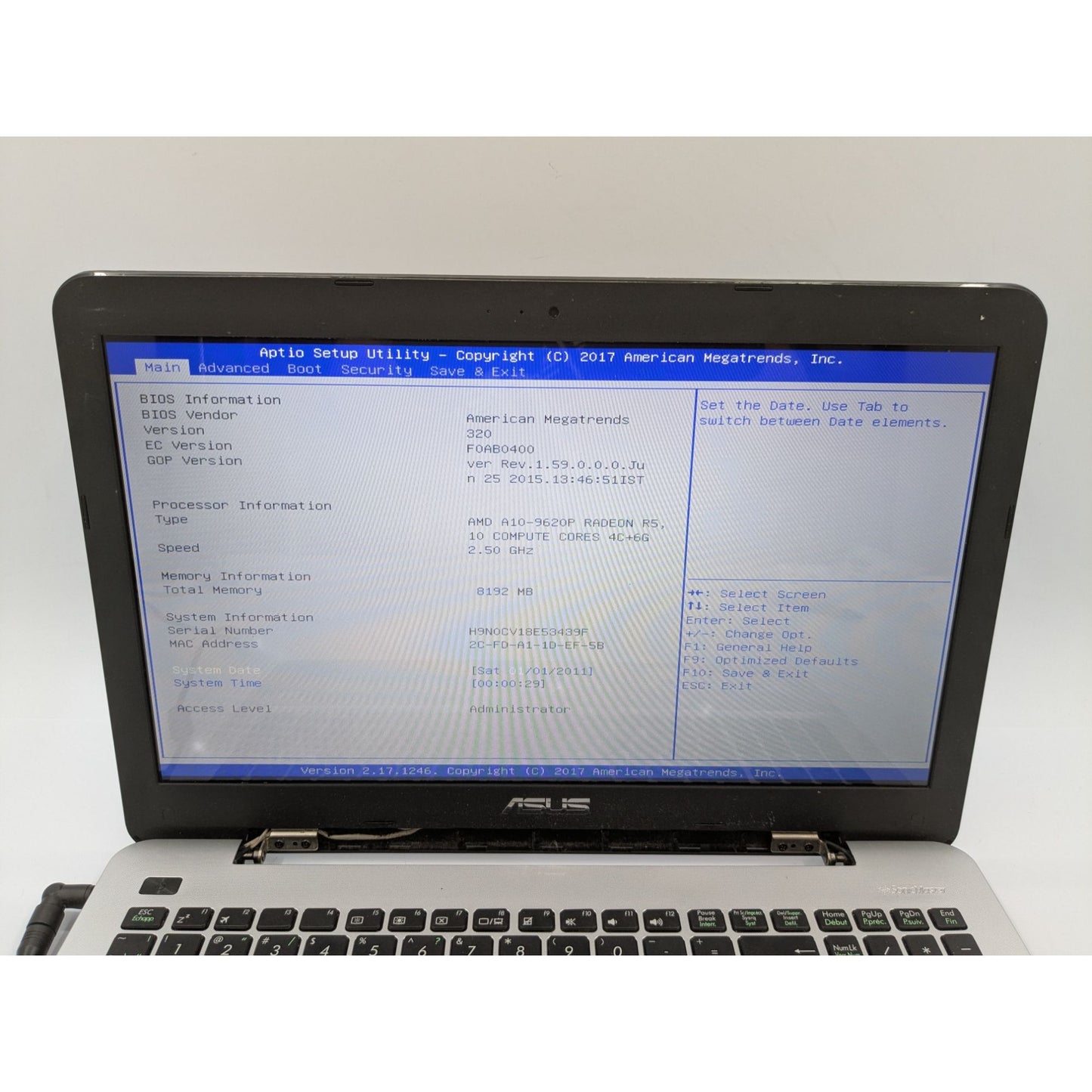 Asus X555QA-BH11-CB 15.6" Display AMD A10-9620P 2.50 Ghz Processor 8GB RAM