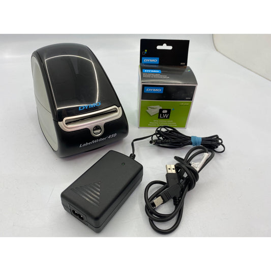 Dymo LabelWriter 450 Thermal Label Printer With Power Adapter & USB Cable