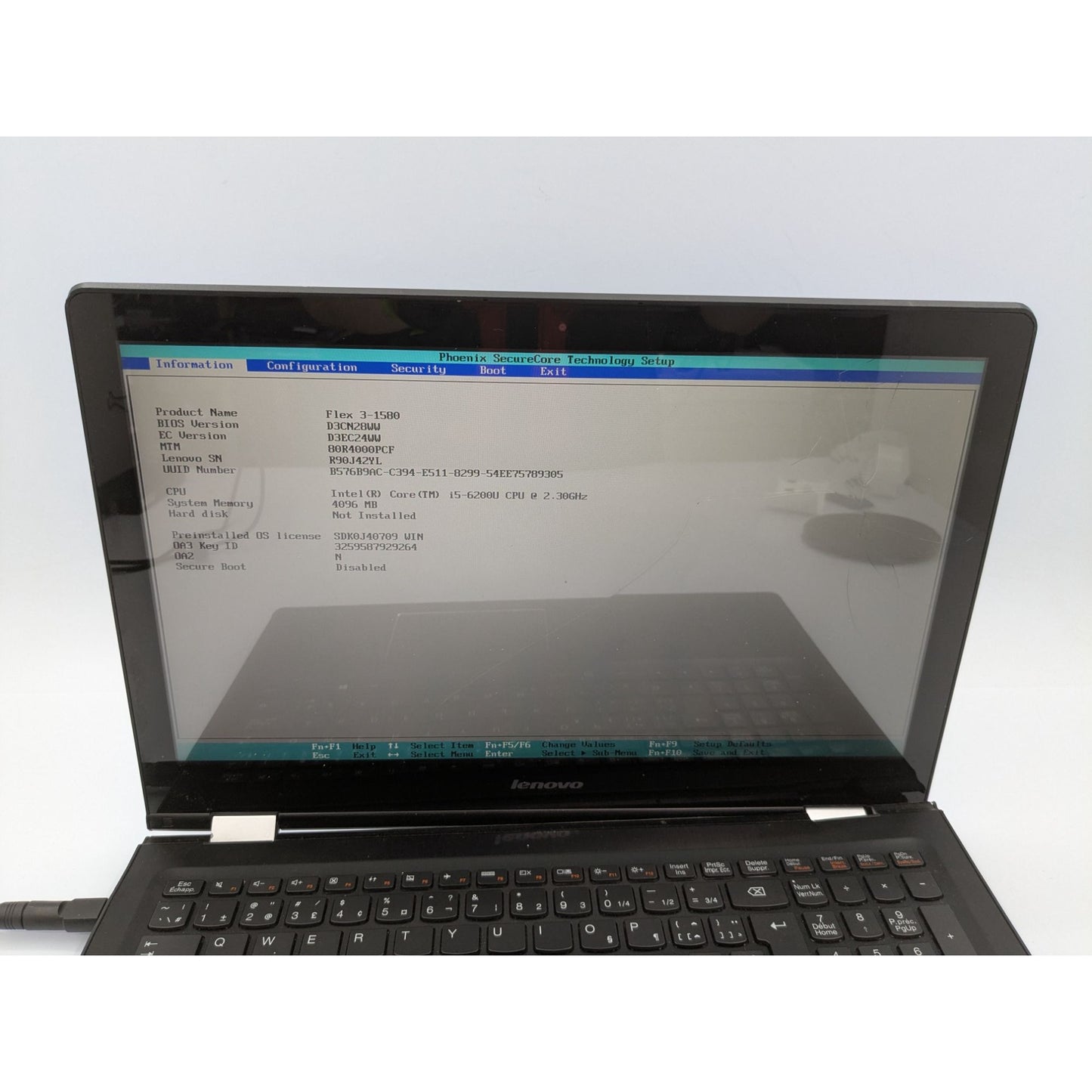 Lenovo Flex 3-1580 15.6" Display Intel Core i5-6200U Processor 2.30 Ghz 4GB RAM