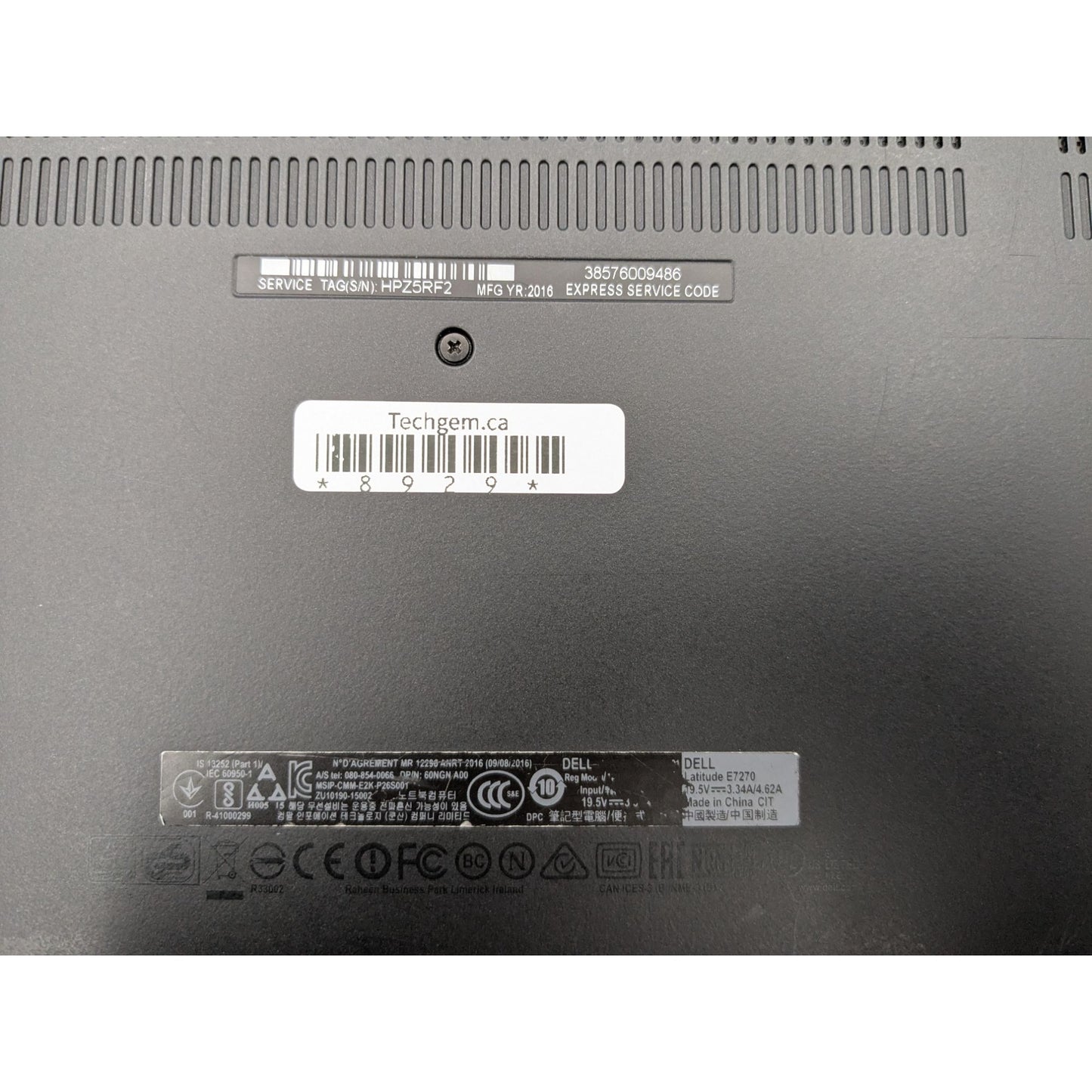 Dell Latitude E7270 12.5” Touch LCD Intel i7-6600U 16GB RAM 256GB SSD Win 11 Pro