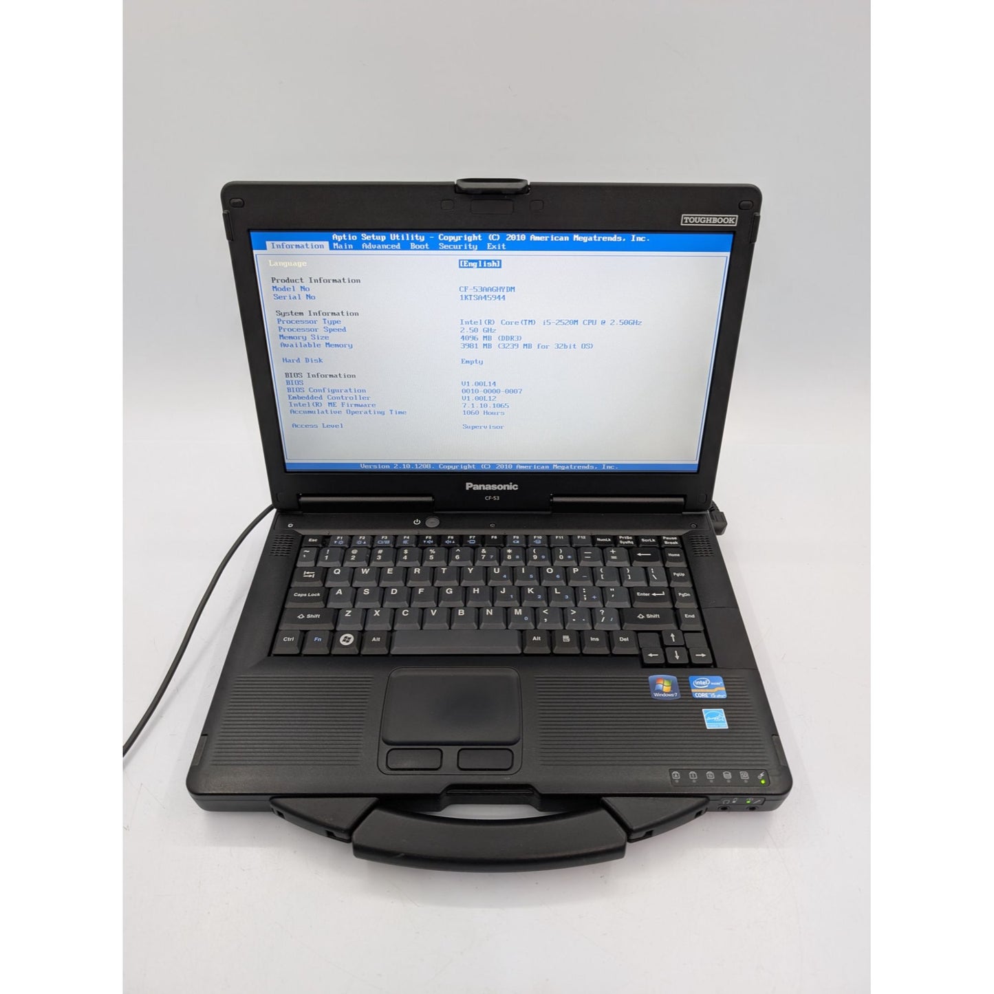 Panasonic Toughbook CF-53AAGHYDM 14" Intel Core i5-2520M 2.5GHz 4GB RAM Laptop