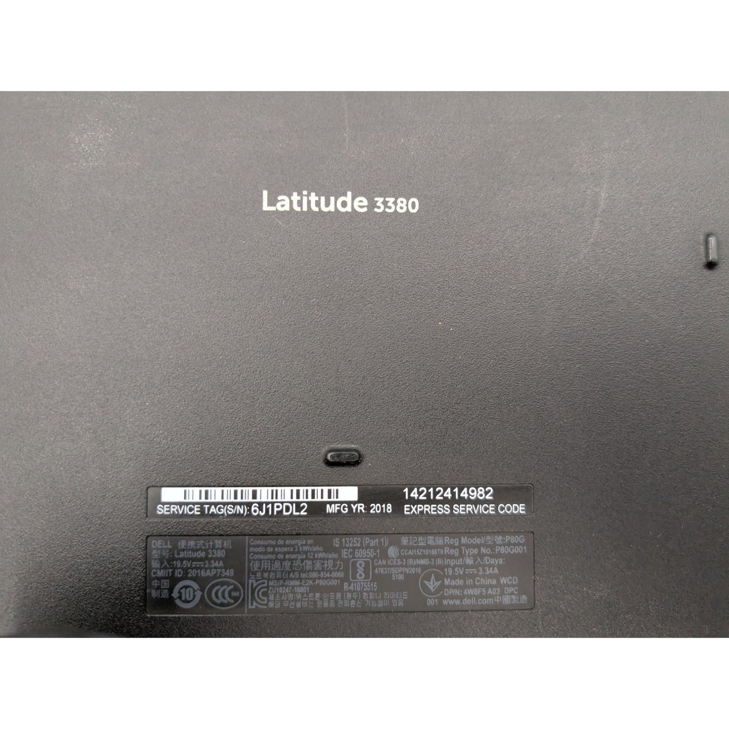 Dell Latitude 3380 Intel Core i5-7200U 2.50 GHz Processor QWERTY Keypad Black