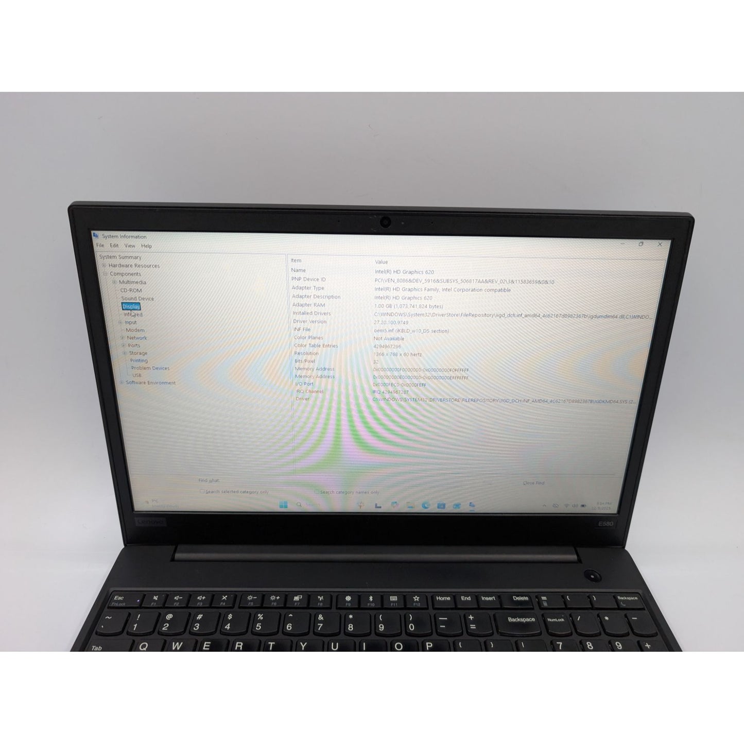 Lenovo ThinkPad E580 15.6" Intel Core i5-7200U 16GB RAM 240GB SSD Windows 11 Pro