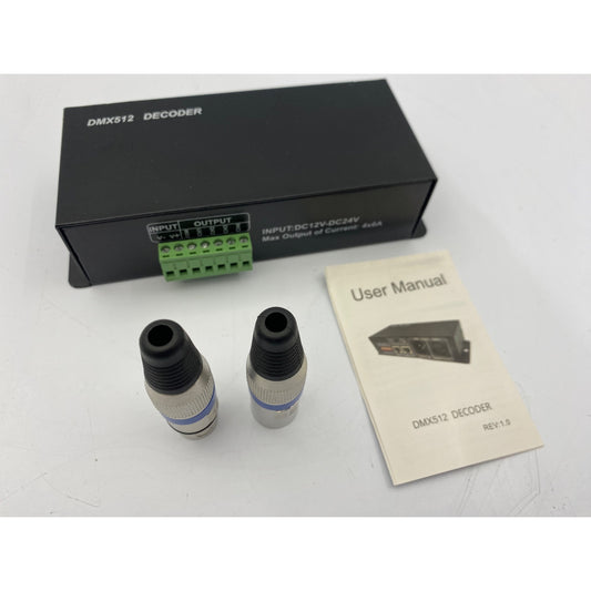 DMX512 Decoder Power Supply With Connectors & User Manual