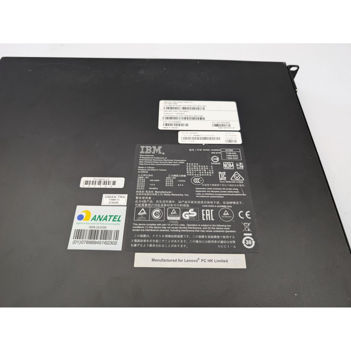 IBM RackSwitch G7028 28-Port Layer 2/3 Ethernet Network Switch 1U Rack-Mountable