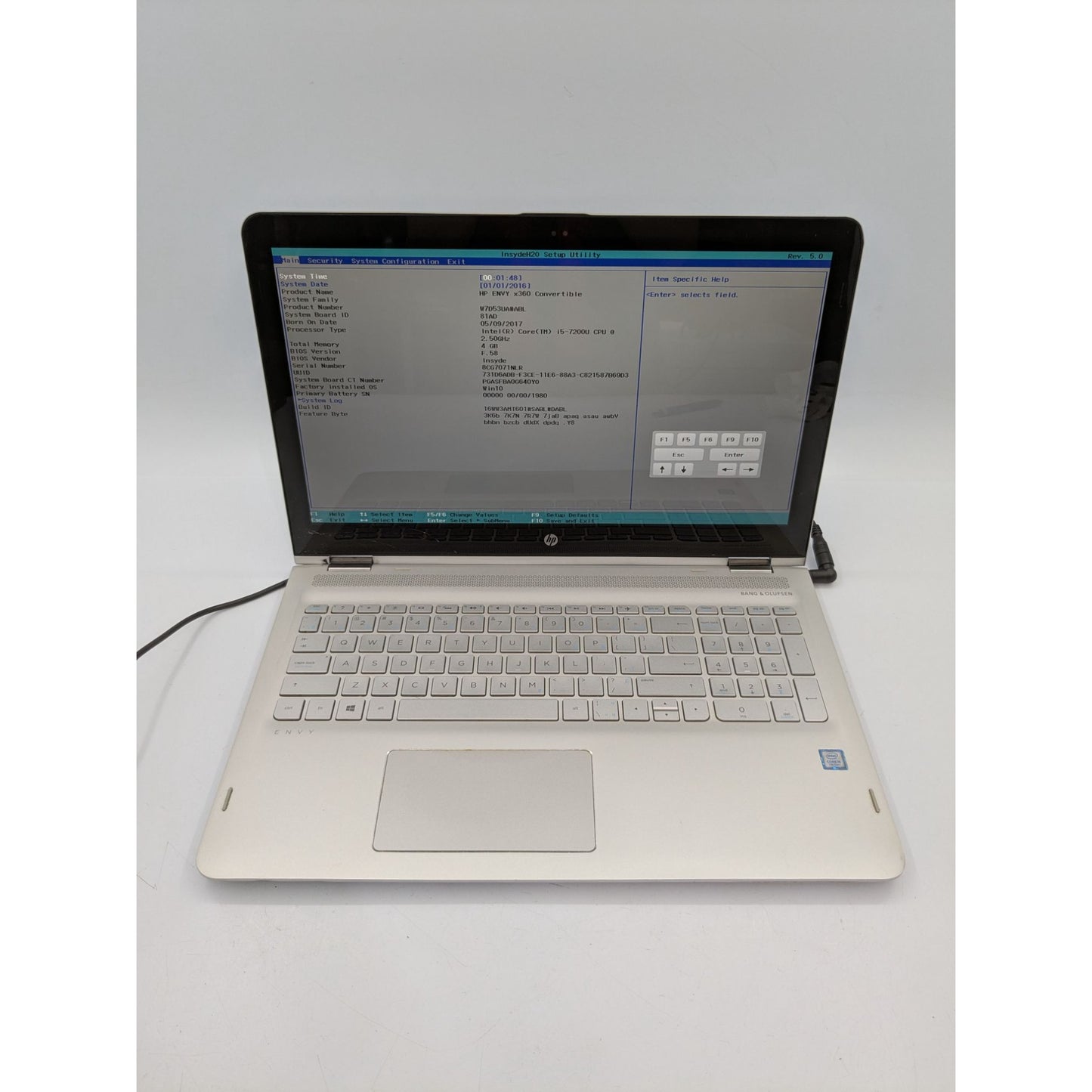 HP Envy X360 Convertible 15-AQ118CA 15.6” Intel Core i5-7200U Processor 2.50 Ghz