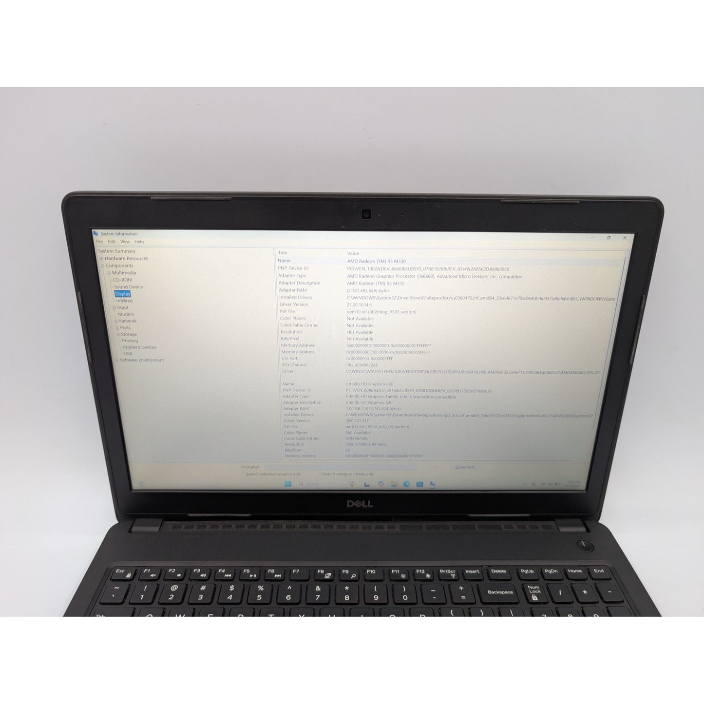 Dell Latitude 3580 15.6" Intel Core i7-7500U 16GB RAM 500GB SSD Window 11 Pro