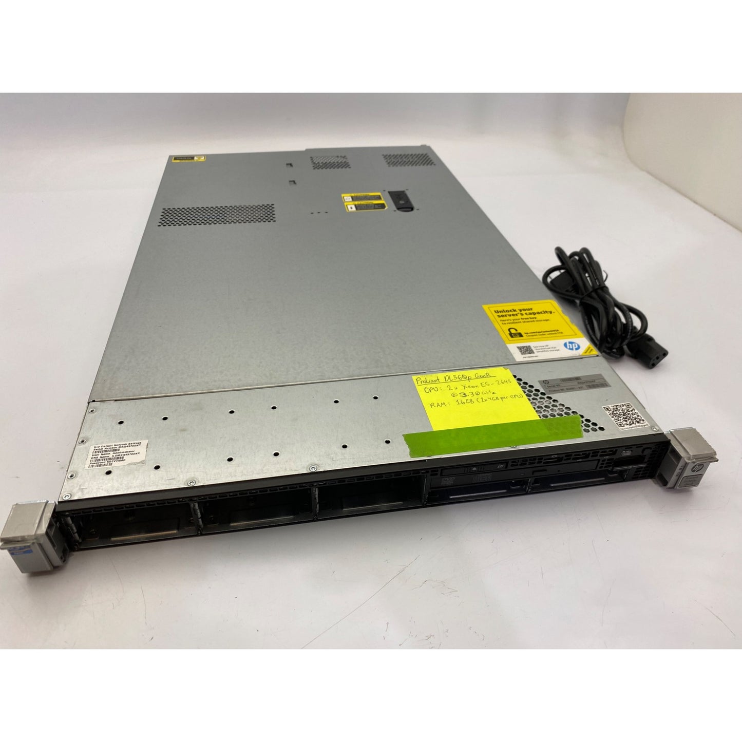 HP ProLiant DL360p Gen8 Server 2x Xeon E5-2643 @3.30GHz 16GB RAM