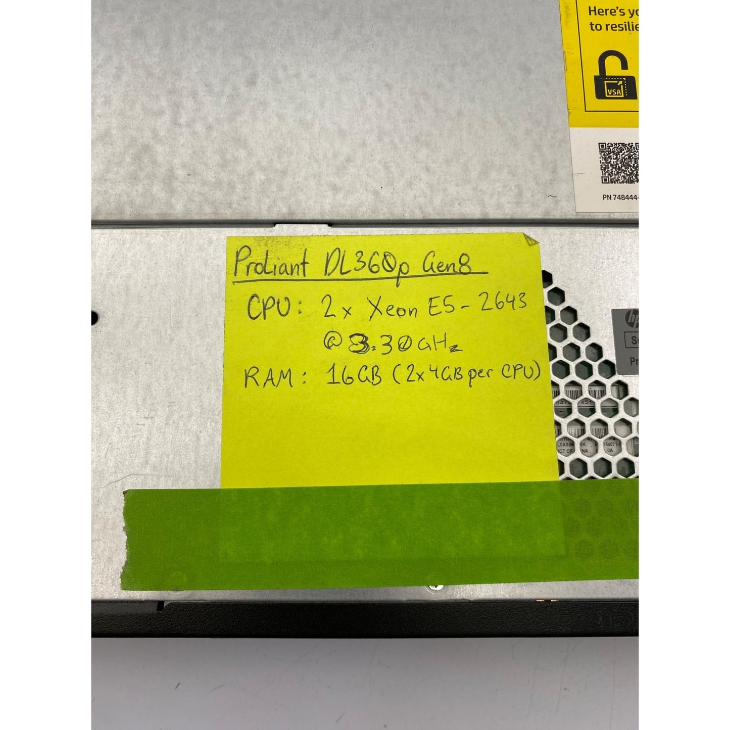 HP ProLiant DL360p Gen8 Server 2x Xeon E5-2643 @3.30GHz 16GB RAM