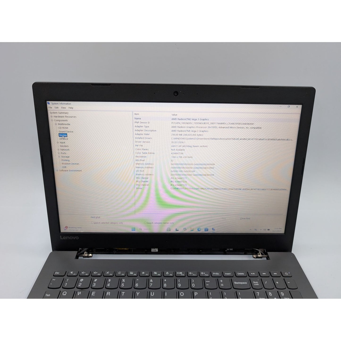 Lenovo IdeaPad 330-15ARR 15.6" AMD Ryzen 3 2200U 8GB 120GB SSD Windows 11 Home