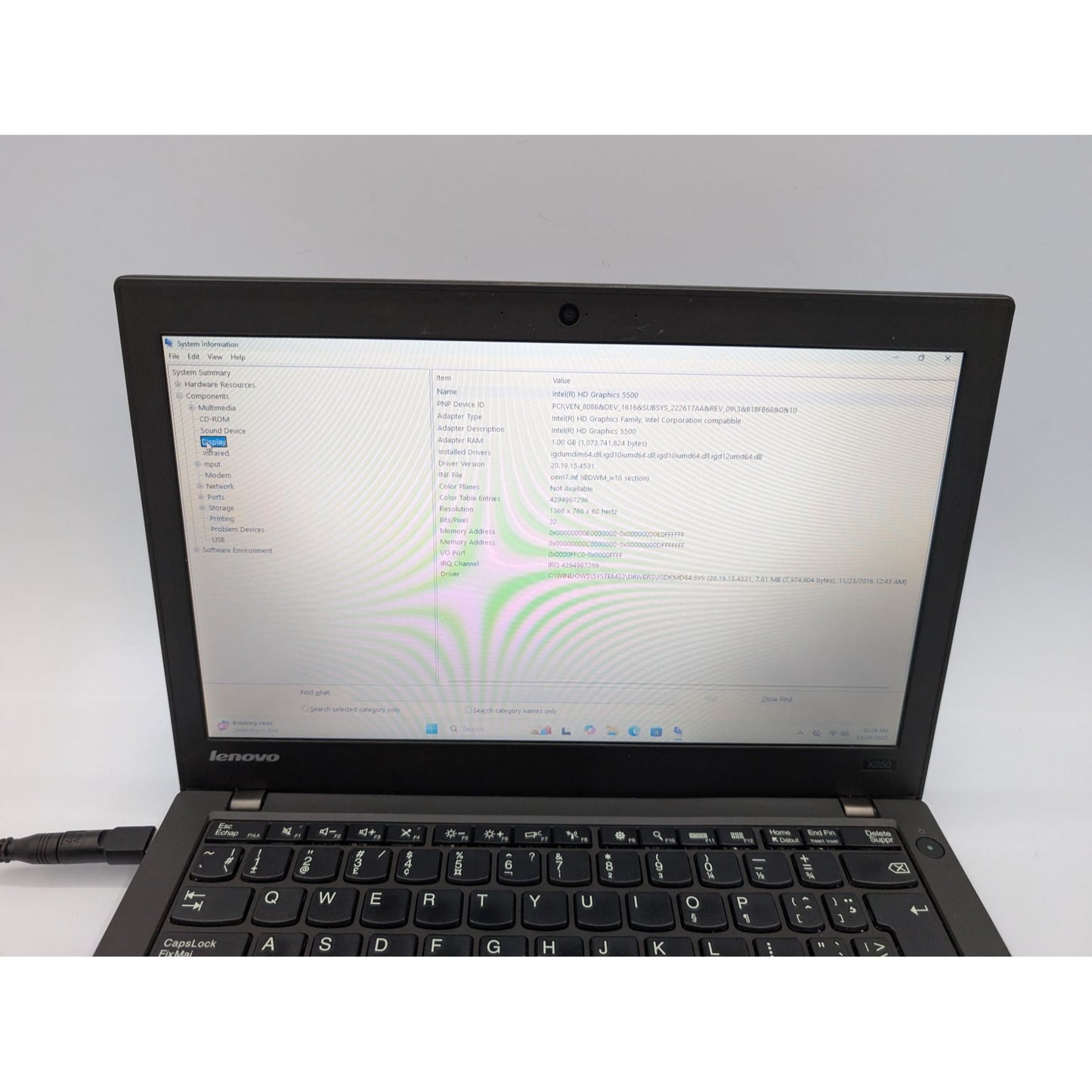 Lenovo ThinkPad X250 12.5" Intel Core i5-5300U 8GB RAM 160GB SSD Windows 11 Pro