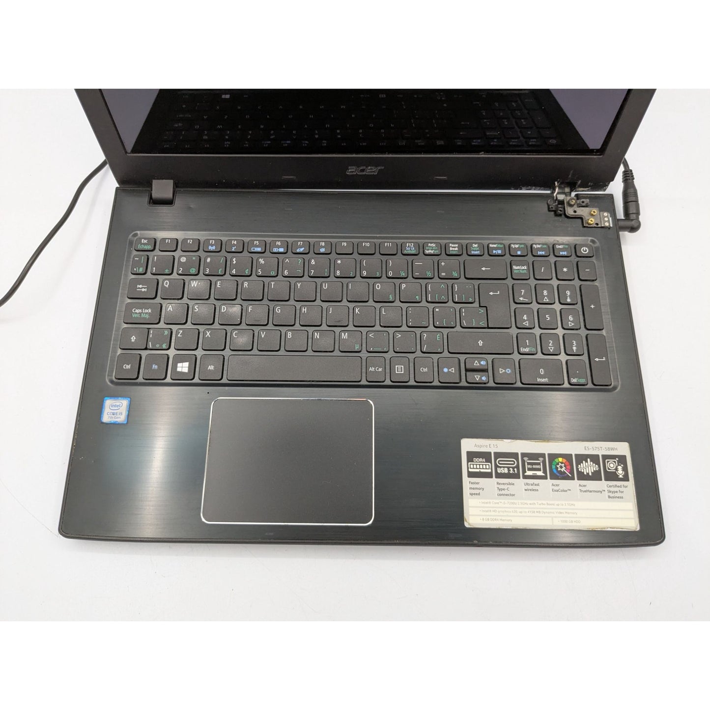 Acer Aspire E5-575T-58WH 15.6" Display Screen Intel Core i5-7200U Black Laptop