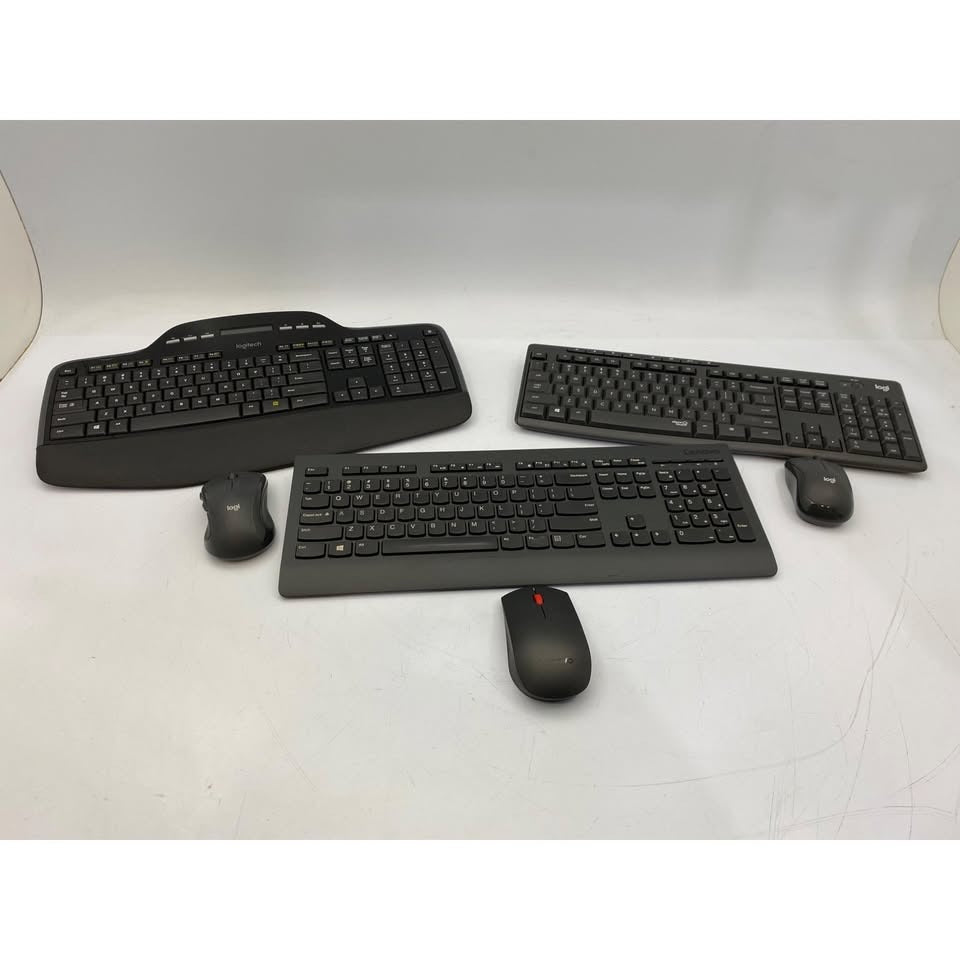 Wireless Keyboard & Mouse Set - Logitech and Lenovo