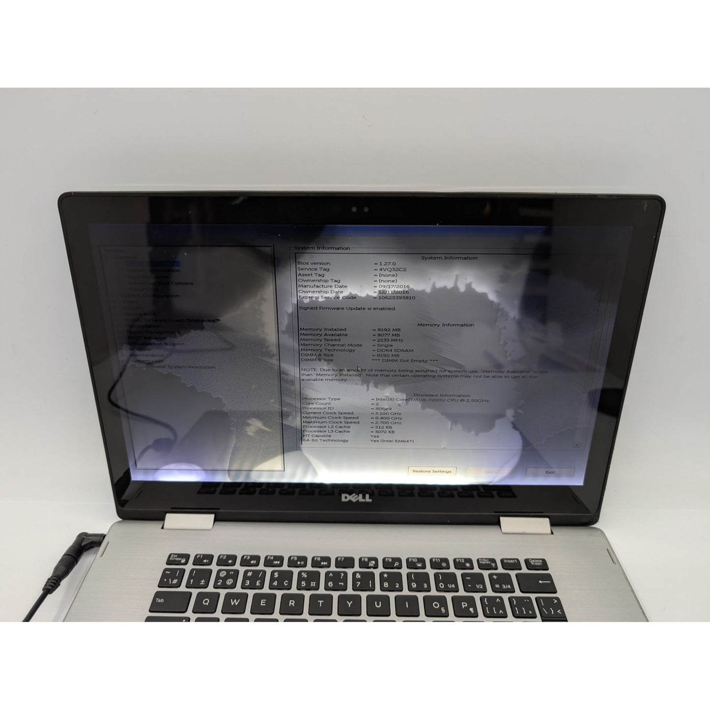 Dell Inspiron 15 7579 Intel Core i5-7200U 15.6" Screen 2.50GHz Processor Laptop