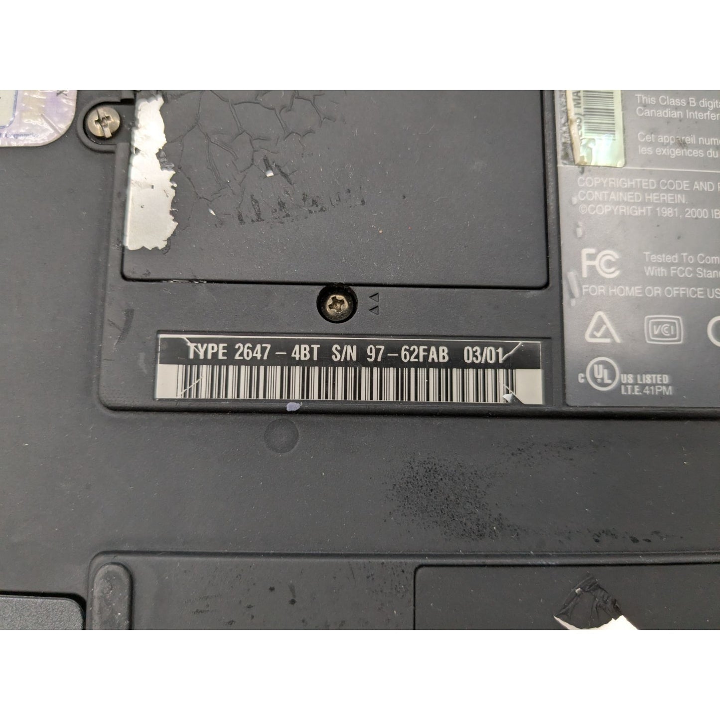 IBM ThinkPad T21 14" Screen Laptop Intel Pentium III 0.75GHz Processor 128MB RAM
