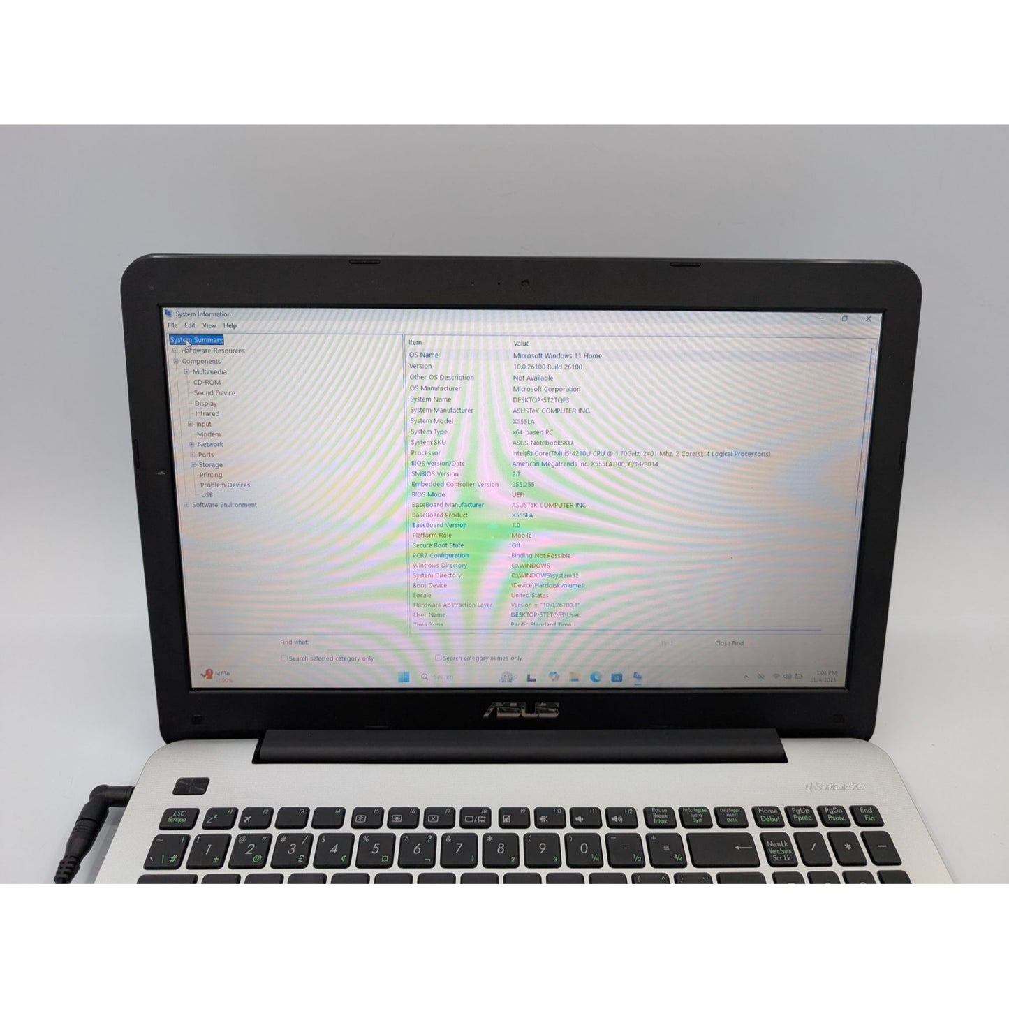 Asus K555LA-BH51-CB 15.6" Intel Core i5-4210U 8GB RAM 120GB SSD Windows 11 Home