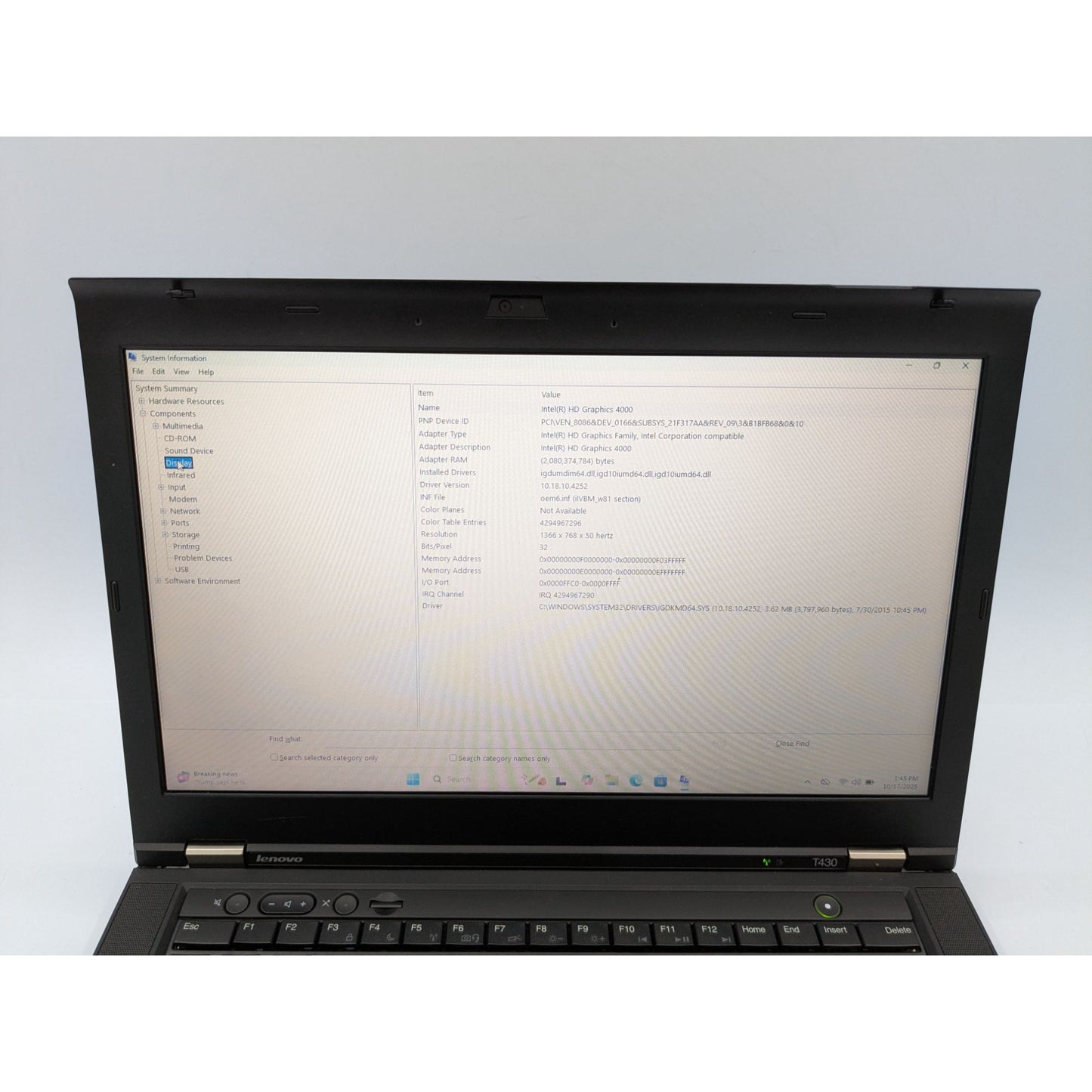 Lenovo ThinkPad T430 14" Intel Core i5-3320M 8GB RAM 128GB SSD Window 11 Pro