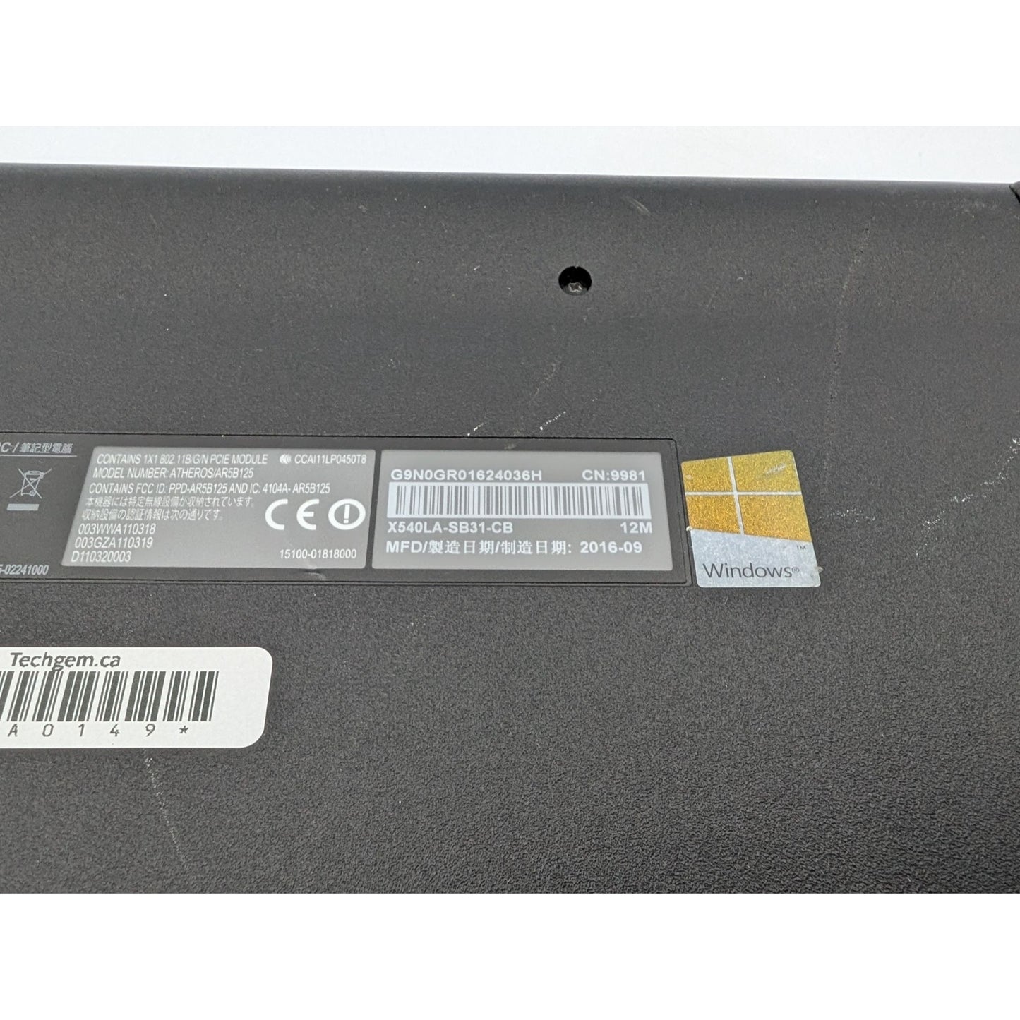 Asus X540LA-SB31-CB 15.6" Intel Core i3-5005U 8GB RAM 120GB SSD Windows 11 Pro