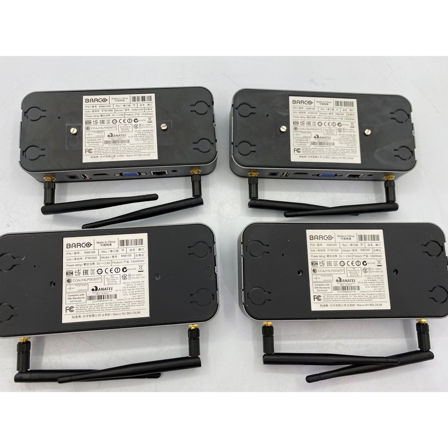 Barco R9861008 ClickShare Wireless Presentation System Bundle With 4 Base Units & 6 USB Buttons