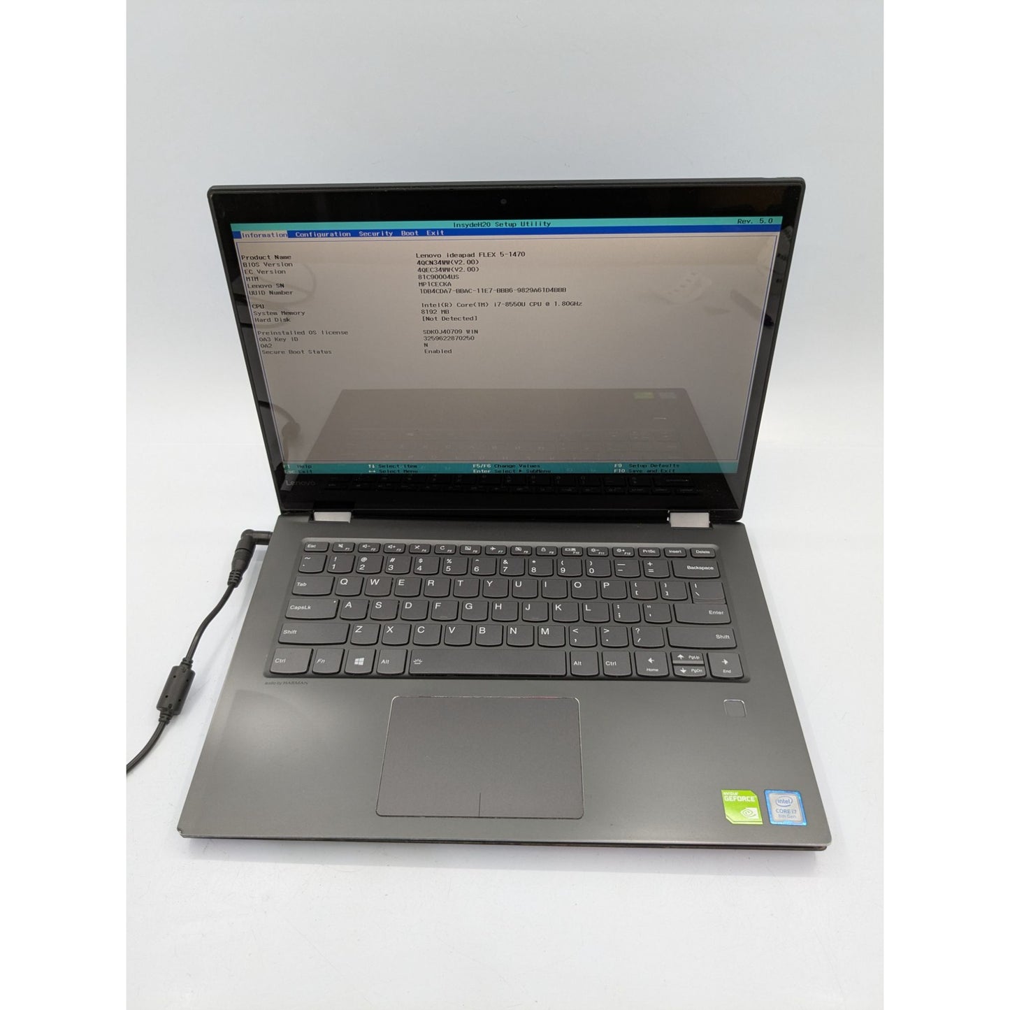 Lenovo IdeaPad Flex-5-1470 14" Display Screen Intel Core i7-8550U Gray Laptop