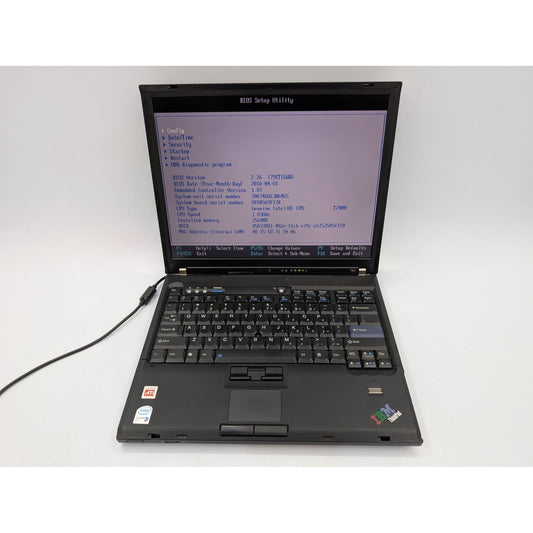 IBM ThinkPad T60 15.6" Display Intel Core Duo T2400 1.83 GHz 2.5GB RAM Laptop