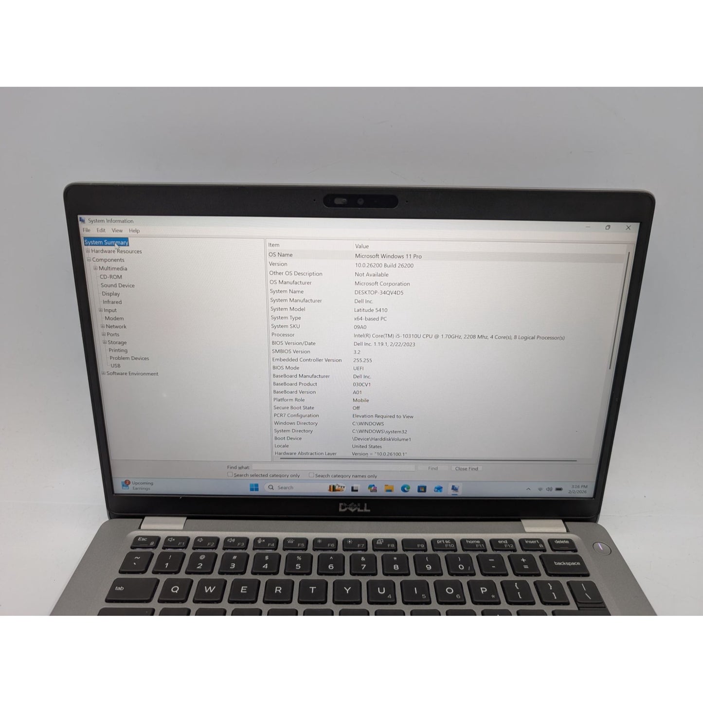 Dell Latitude 5410 14" Intel Core i5-10310U 32GB RAM 500GB SSD Windows 11 Pro