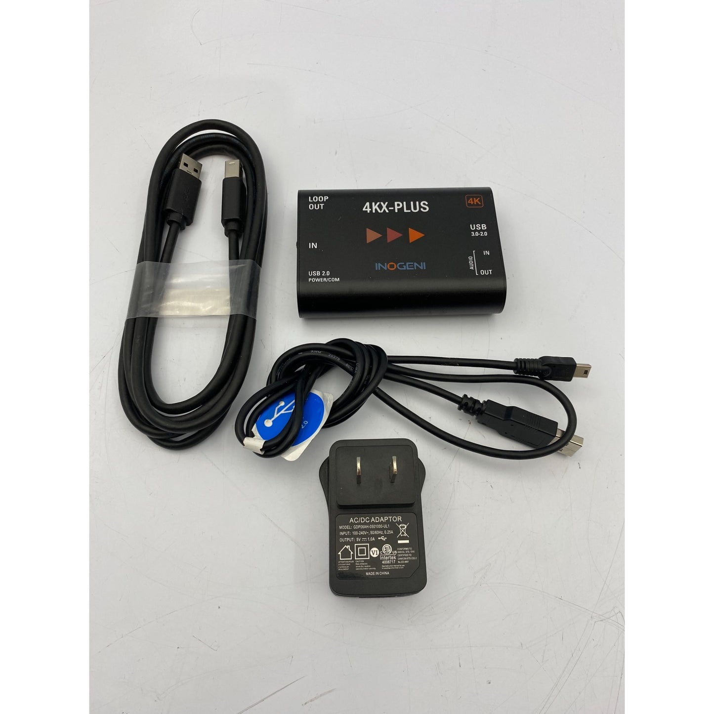 Inogeni 4KX-Plus 4K USB 3.0 Video Capture Device With Cables & Adapter