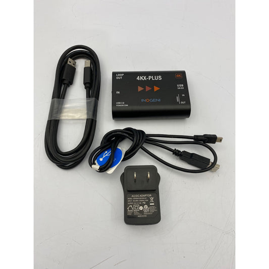 Inogeni 4KX-Plus 4K USB 3.0 Video Capture Device With Cables & Adapter