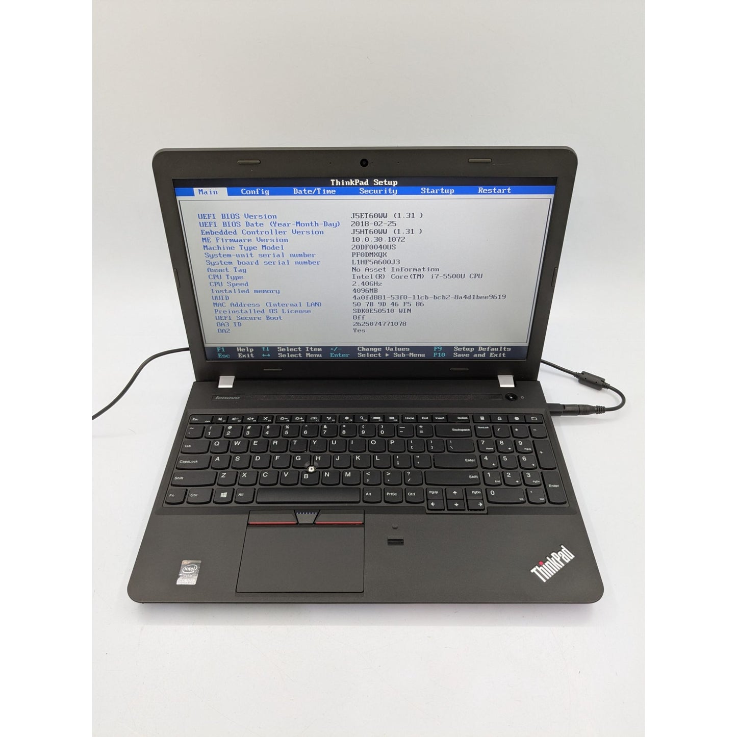 Lenovo ThinkPad E550 15.6" Intel Core i7-5500U 4GB RAM 2.40GHz Processor Laptop