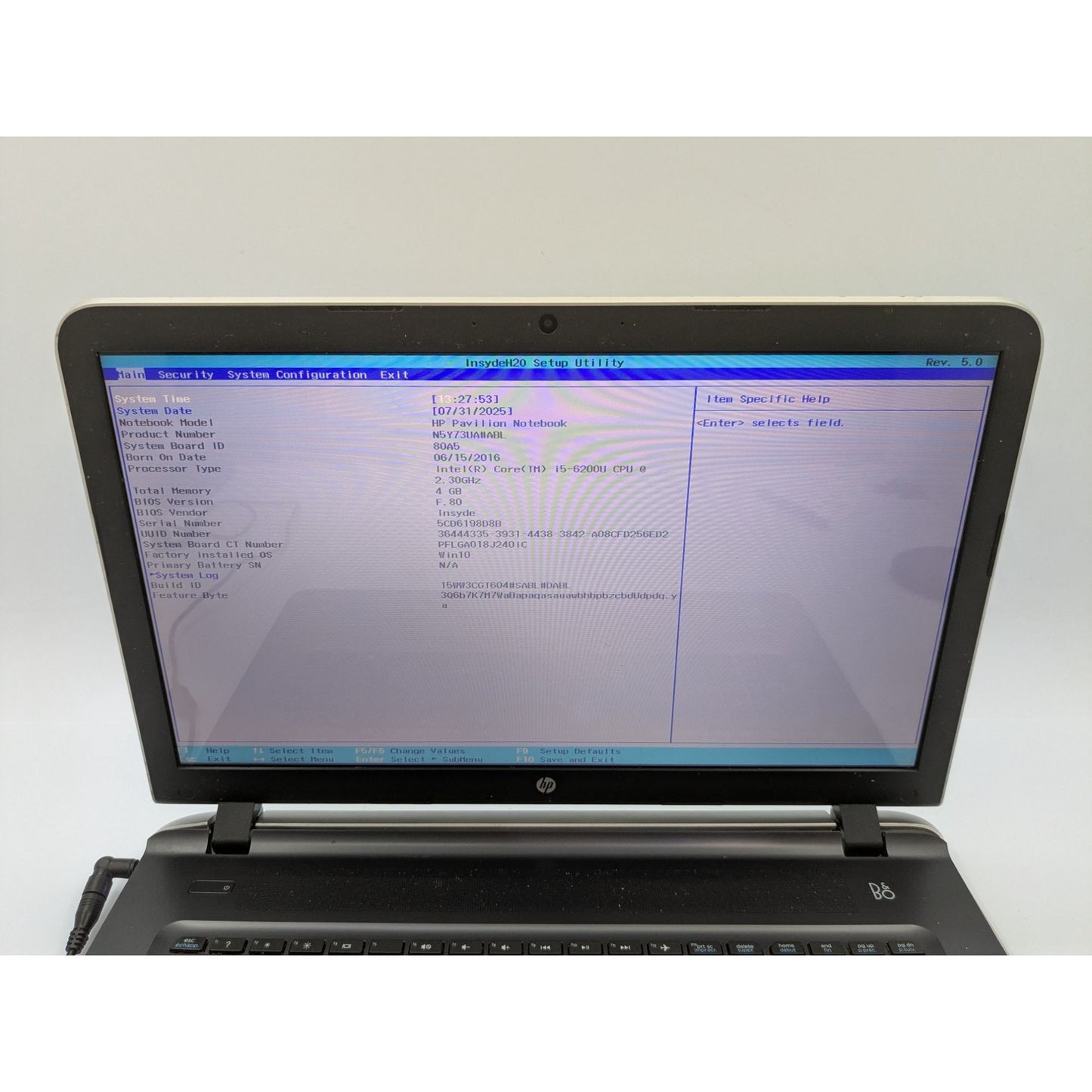 HP Pavilion 17-G178CA 17.3” Screen Intel Core i5-6200U 2.30GHz Processor 4GB RAM