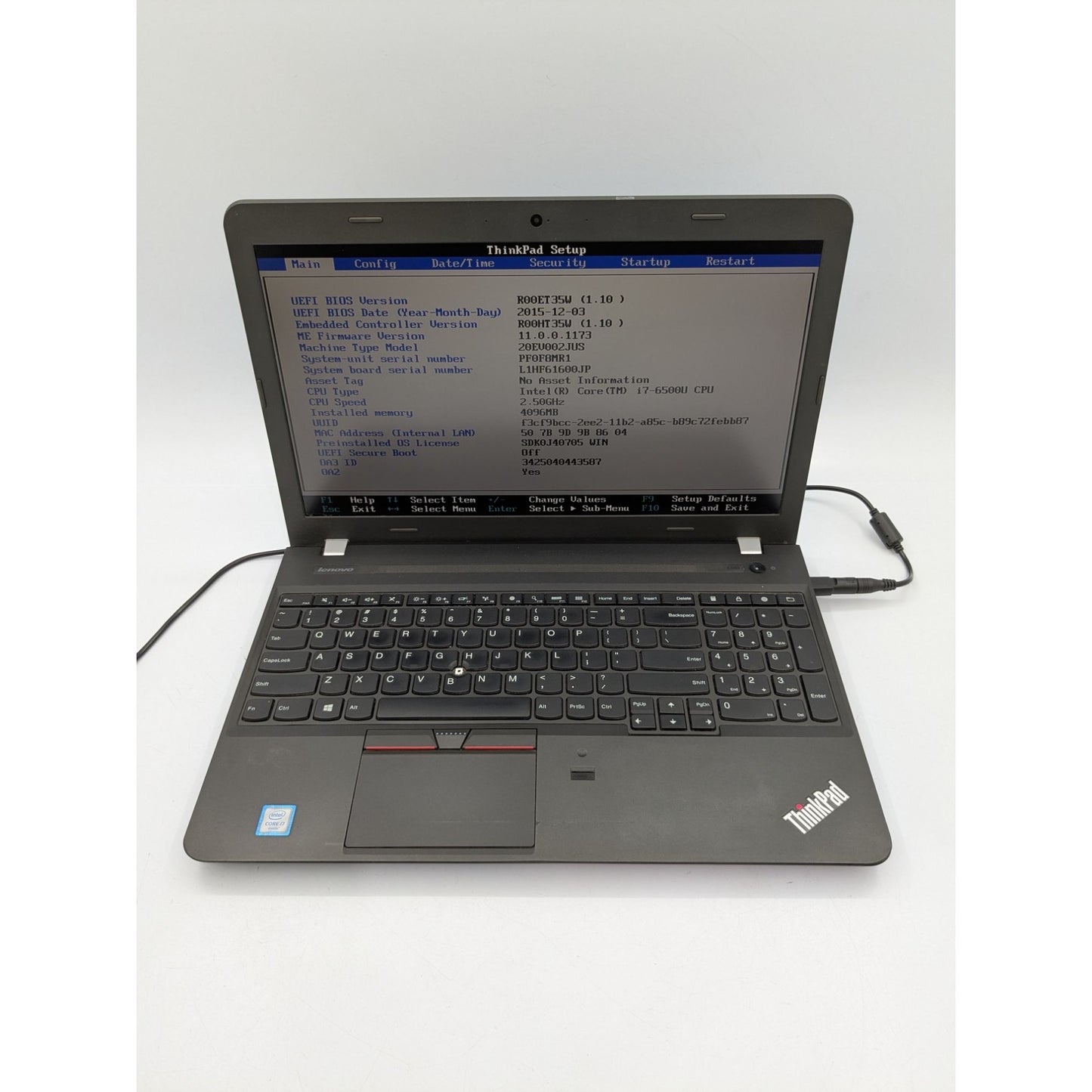 Lenovo ThinkPad E560 15.6" Display Intel Core i7-6500U 2.50GHz 4GB RAM Laptop