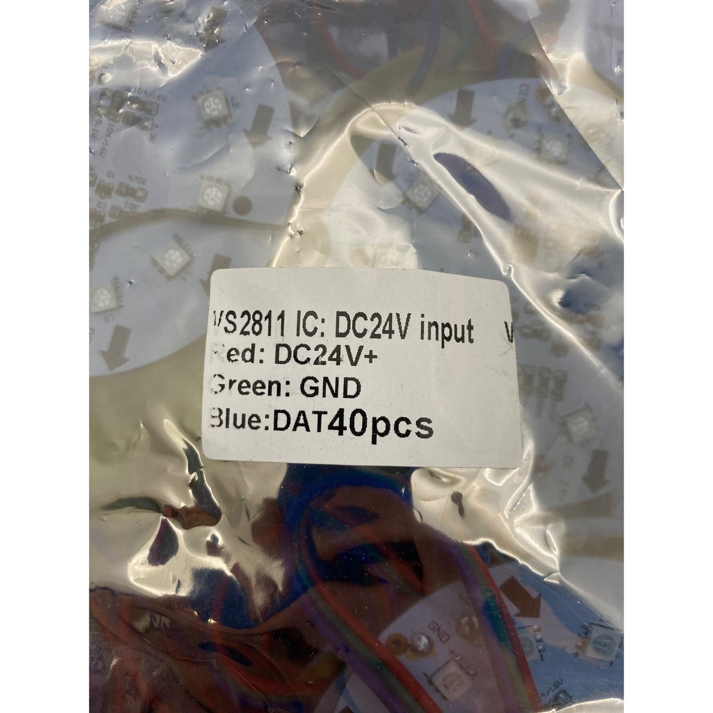 WS2811 RGB LED Strip 24V Input Lights 40pcs Set