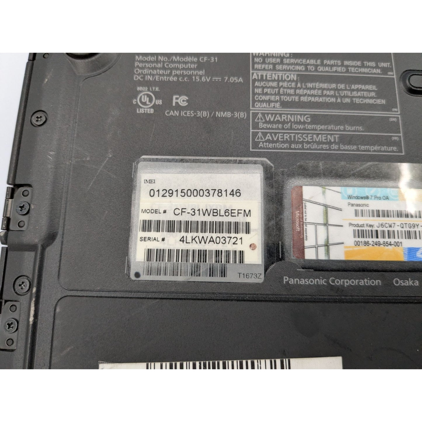 Panasonic Toughbook CF-31 13.1” Intel i5-3340M 16GB RAM 128GB SSD Windows 11 Pro