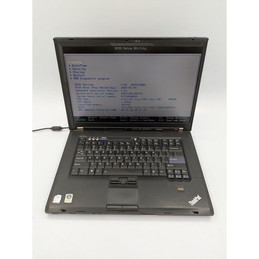Lenovo ThinkPad T500 15.6" Display Intel Core 2 Duo P8600 2.40GHz 4GB RAM Laptop