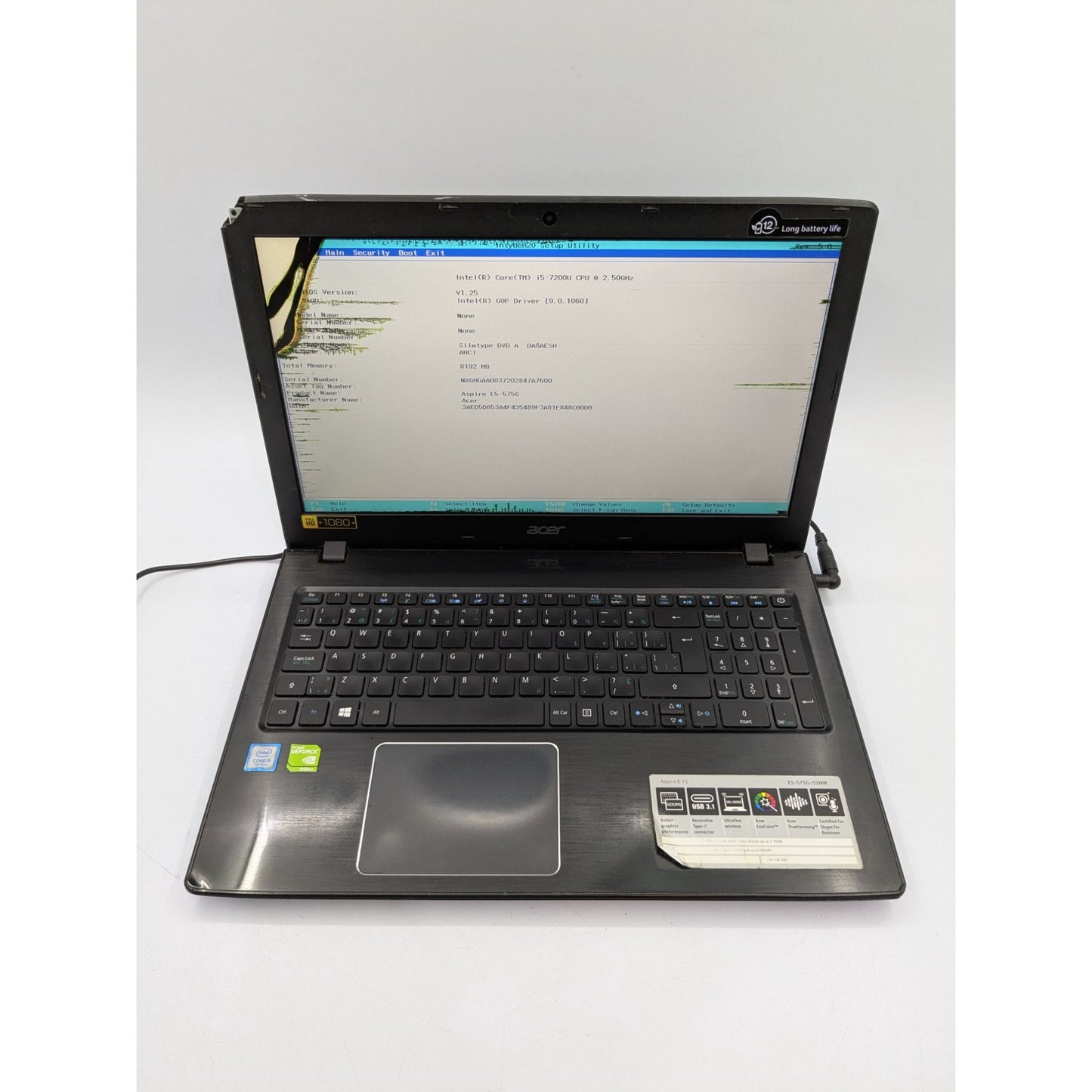 Acer Aspire E15 E5-575G-55NW 15.6" Display Intel Core i5-7200U 2.50GHz Laptop