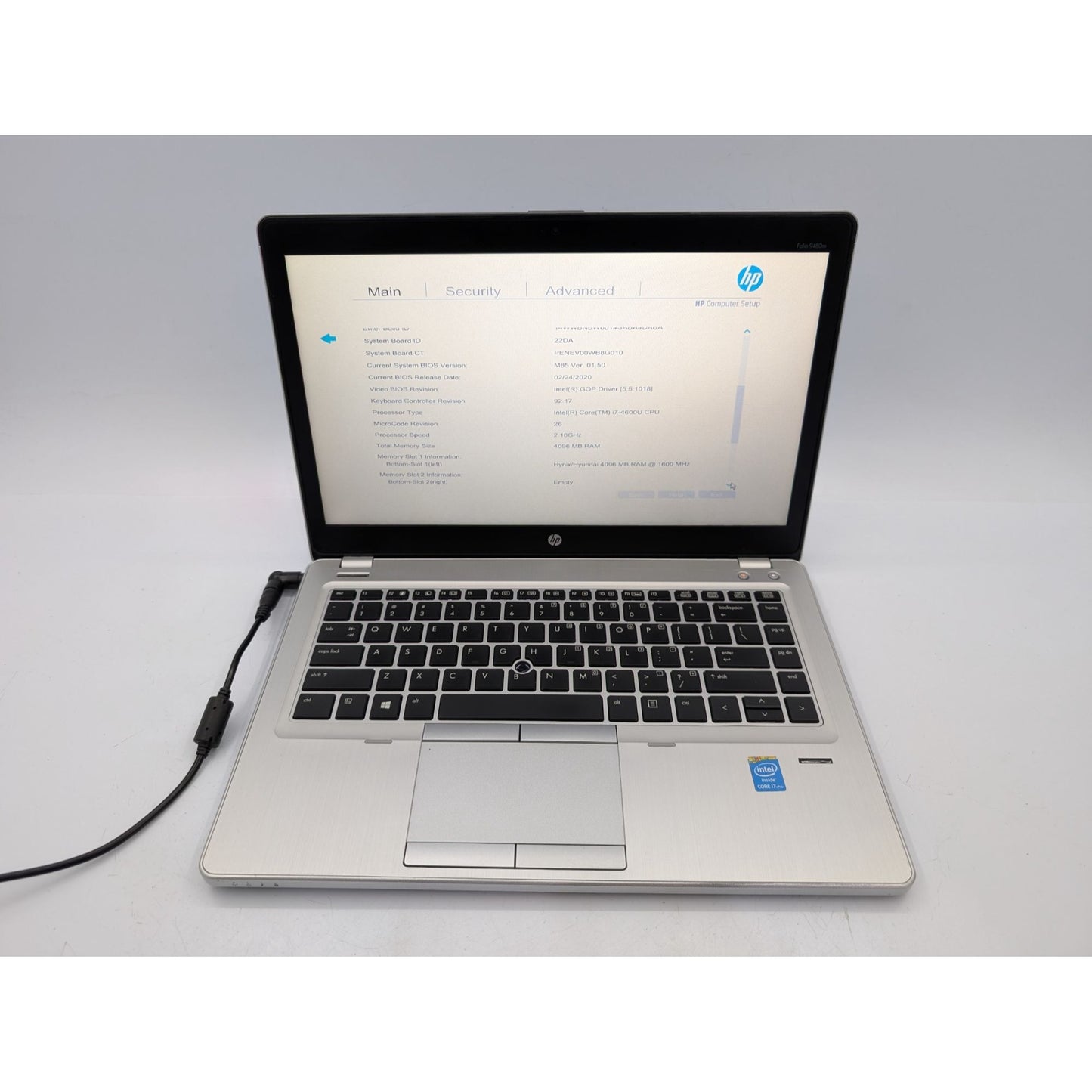 HP EliteBook Folio 9480M 15.6" Display Intel i7-4600U 2.10 GHz 4GB RAM Laptop