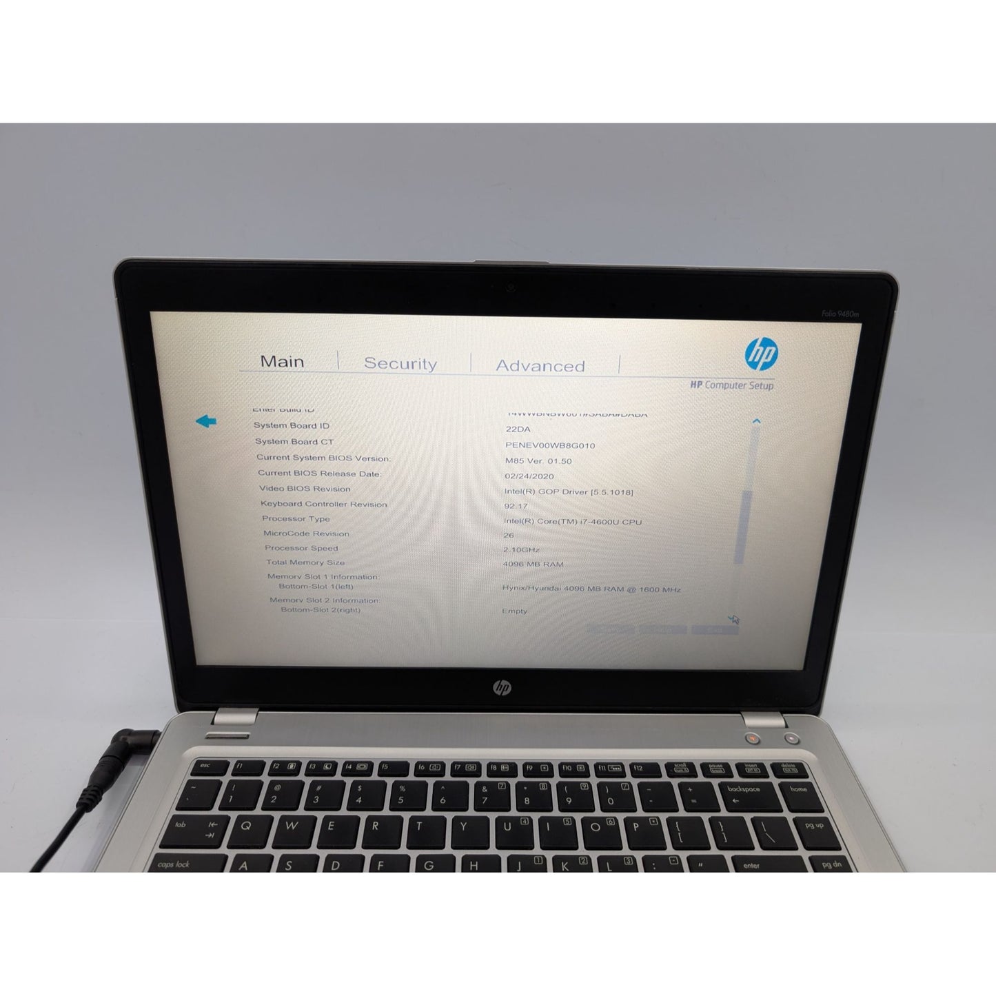 HP EliteBook Folio 9480M 15.6" Display Intel i7-4600U 2.10 GHz 4GB RAM Laptop