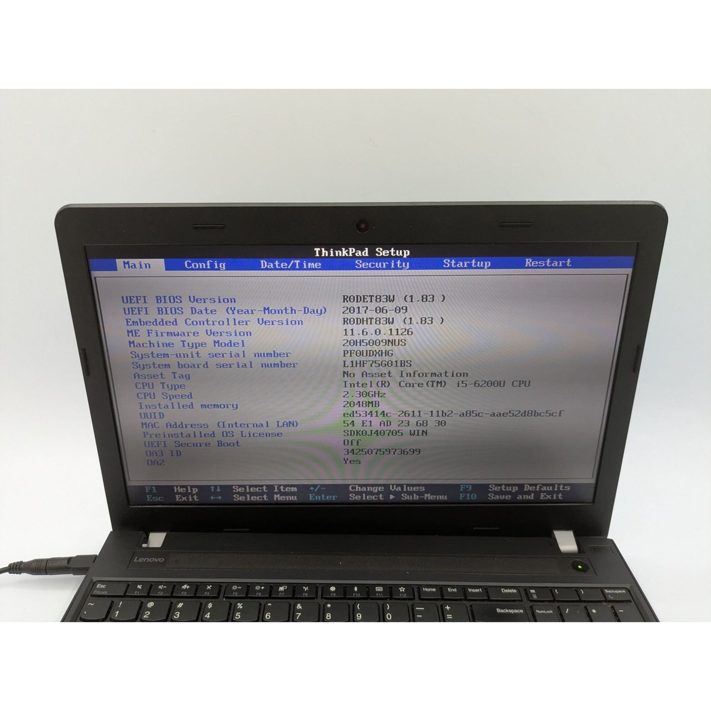 Lenovo ThinkPad E570 15.6" Screen Intel i5-6200U Processor 2.30GHz Laptop
