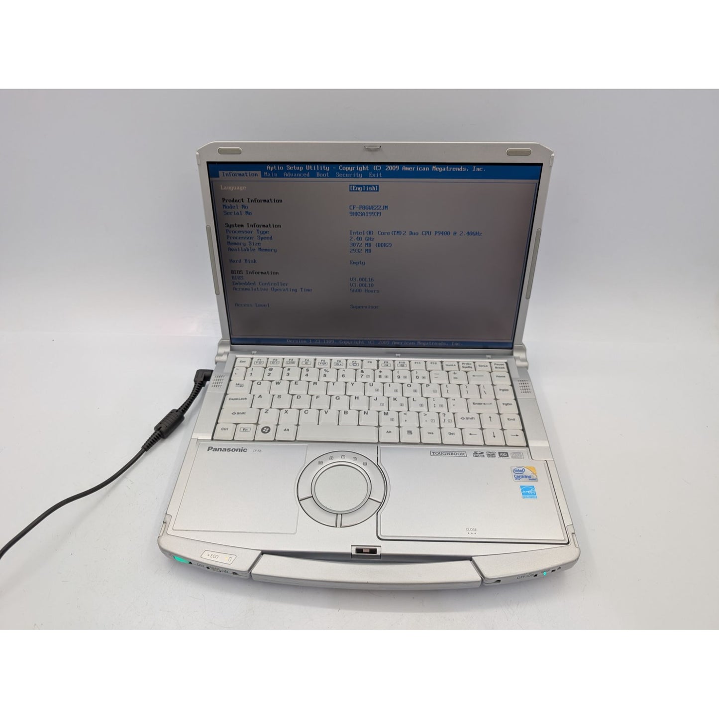 Panasonic Toughbook CF-F8 14" Display Intel Core 2 Duo P9400 2.40GHz 3GB RAM