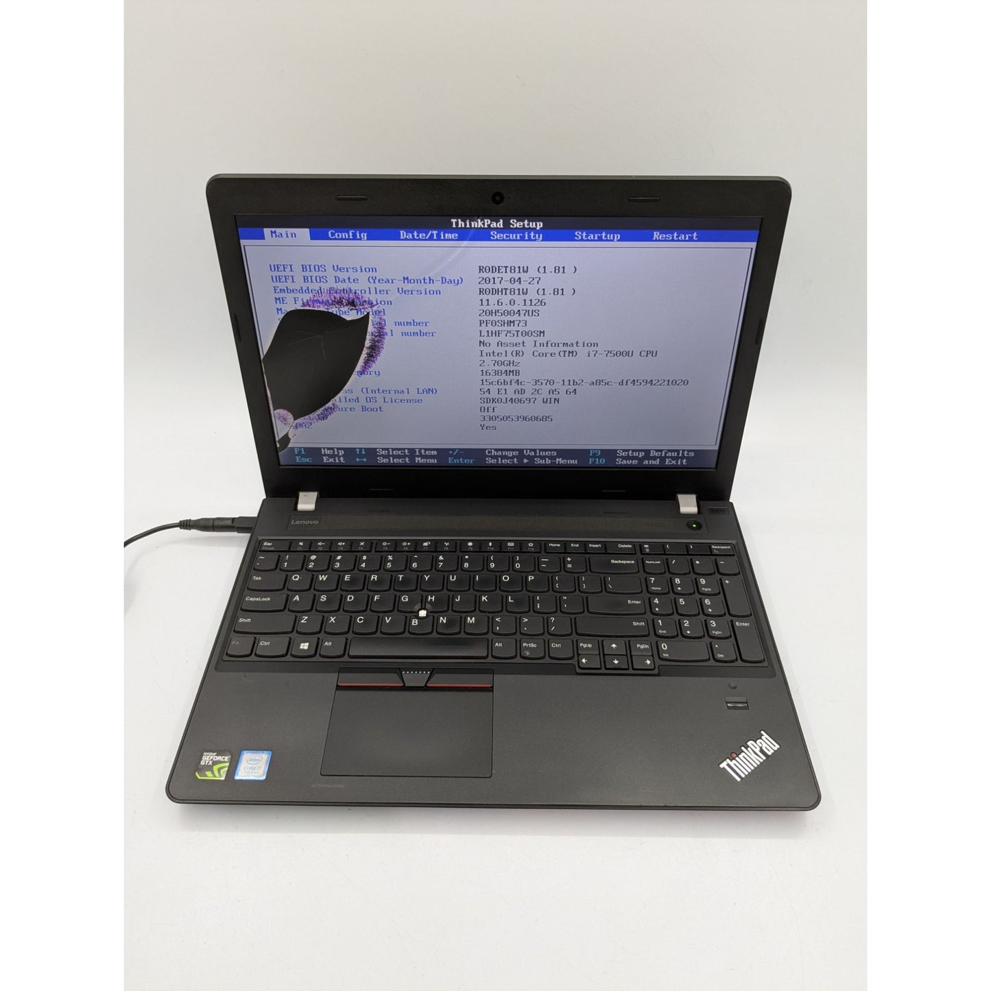 Lenovo ThinkPad E570 15.6" Display Screen Intel Core i7-7500U 2.7GHz Processor