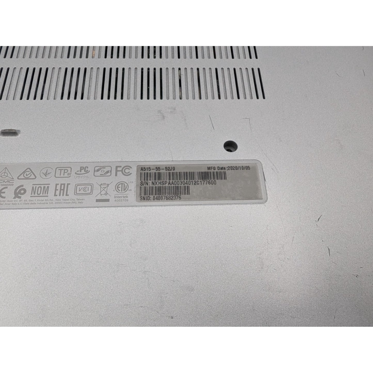 Acer Aspire 5 A515-55-52J9 15.6" Intel Core i5-1035G1 Silver 1.00GHz Processor